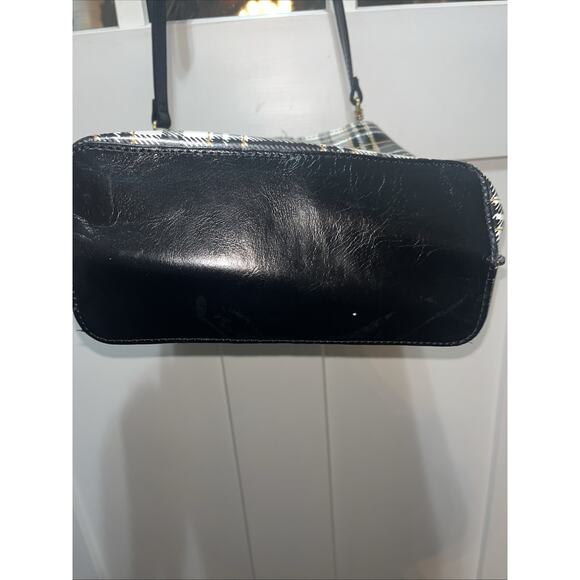New Patricia Nash Leather Black White Plaid Crossbody Shoulder Bag - Picture 7 of 10